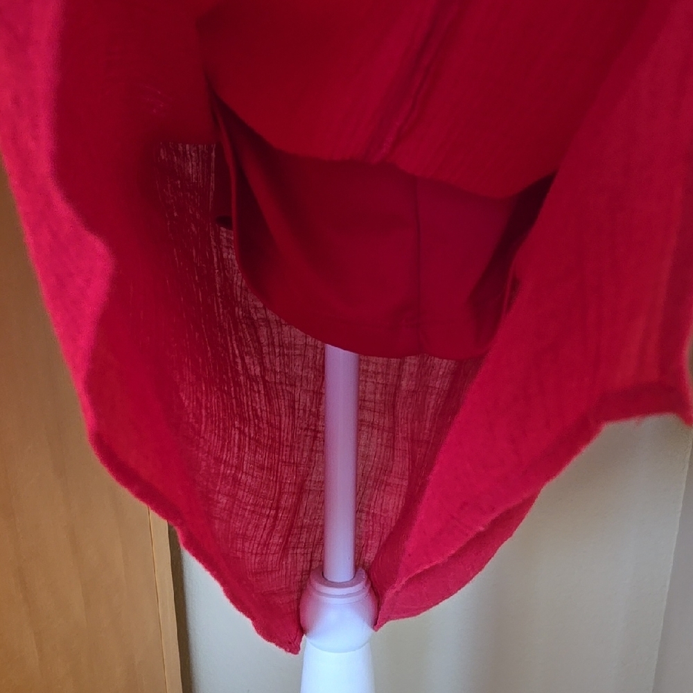 Red Ruffled Midi Sundress - Picture 6 of 7